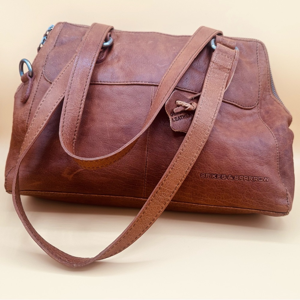 Spikes & Sparrow Soft Tan Leather Shoulder Bag